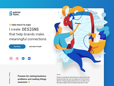 Gabriel Reyes - Personal Website branding freelance identity design illustration logo personal brand uidesign uxdesign website design