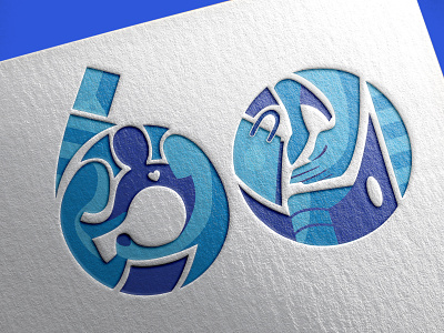 60th Anniversary branding design identity design illustration logo logo design symbol typography