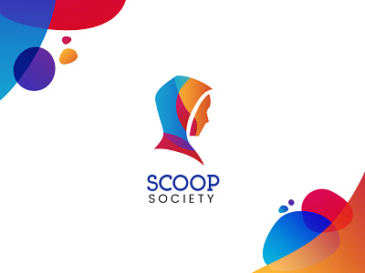 Scoop Society Logi branding gradient identity design illustration logo logo design symbol wordmark