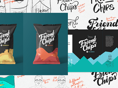 Friendchips - Package Design, Lettering, Illustration