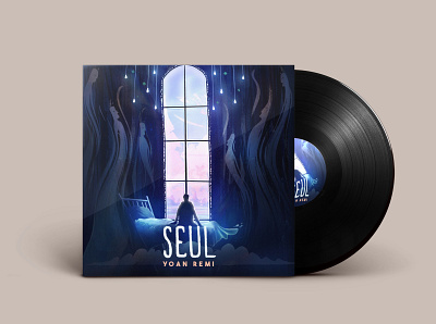 Seul album cover branding design digital drawing graphic design illustration music scenery single cover visual identity