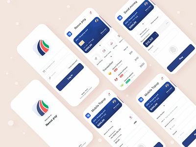 Nexus pay colorful creative design designs finance app financial ios mobile app product ui ux