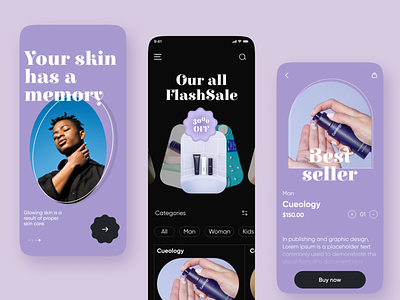 Skin care - Mobile app app care creative design experience health ios medical minimal mobile product products skins ui user ux website