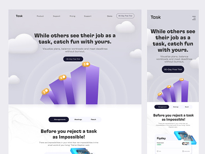 ✅ Task management saas websites ai blockchain creative design landing management mi minimal page product productivity sass task ui ux web web3.0 website webui work