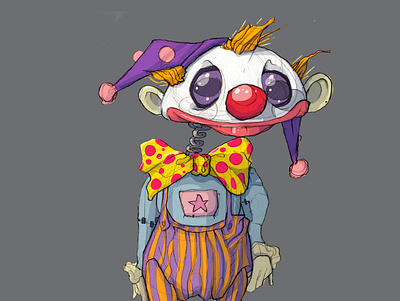 Clown characterdesign clown clownart clownillustration digitalillustration drawing halloween illustration kidlitillustration monsterart themonstermashtavomontanez