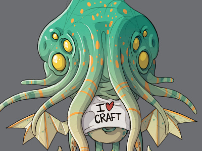 Cthulhu characterdesign cthulhu cthulhuart cthulhuillustration drawing halloween illustration kidlitillustration lovecraft monster