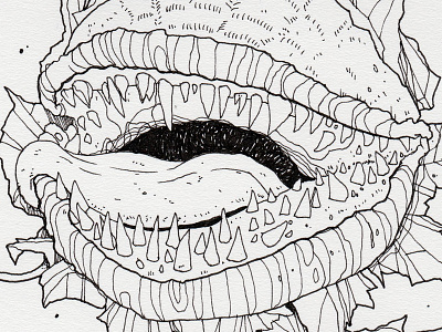 Monster Mash / Inktober Day 3 "Audrey II" audrey ii drawing ink inktober