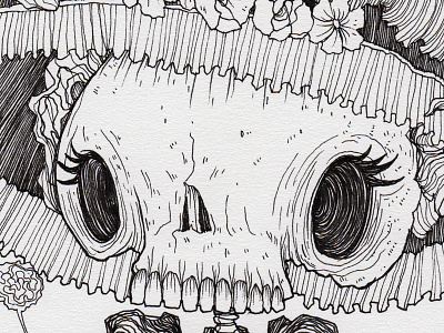 Day 31 "La Catrina" (Monster Mash / Inktober) calavera drawing ink inktober inktober2017 la catrina mexico monster monster mash posada tavo montanez