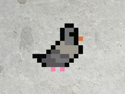 Pigeon 8 bit animation pigeon