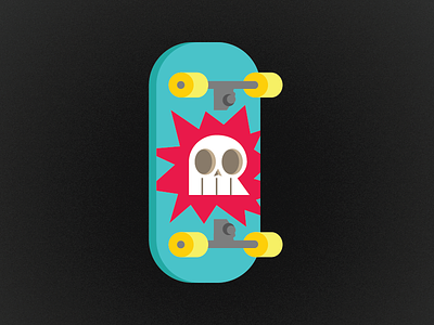Skatebort illustration skate skateboard skull