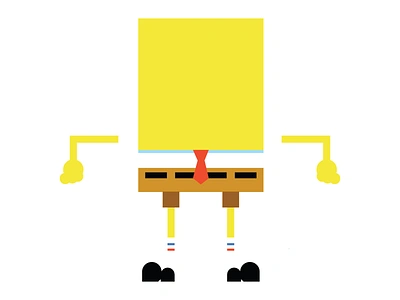 I'm Ready! I'm Ready! illustration minimal minimalism spongebob squarepants