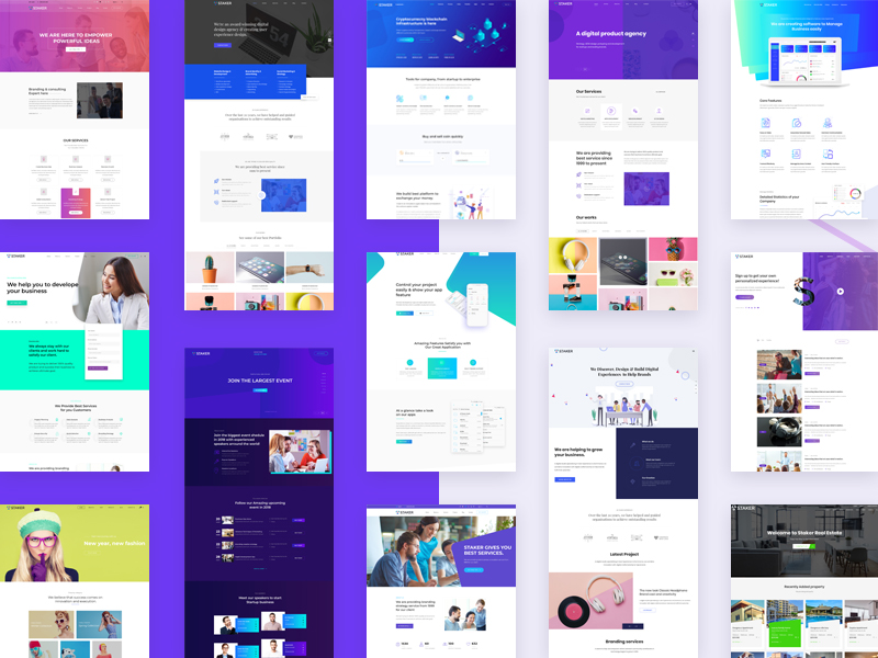 Staker - Creative Multi-Purpose PSD Template by Ujjal Hossain on Dribbble