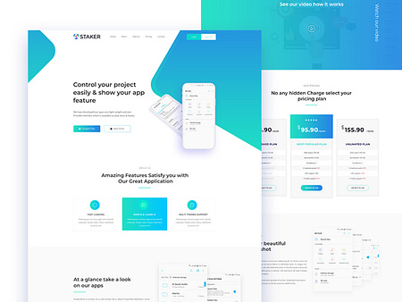 App Landing by Ujjal Hossain on Dribbble