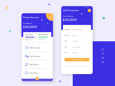 Pocket/Wallet Account App