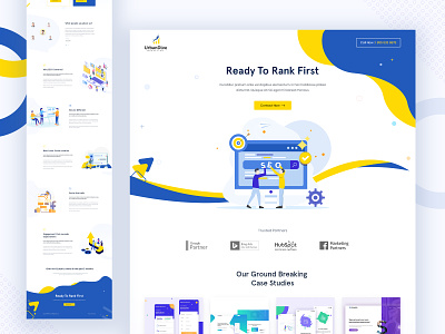 SEO Marketing Agency Landing Page advertising agency colorful corporate creative illustration landing landing page marketing seo seo agency startup ui ux
