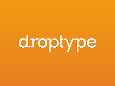 Droptype logotype branding logo logotype rockwell simple type