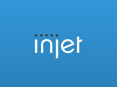 Injet branding branding flat jet logo logotype type window