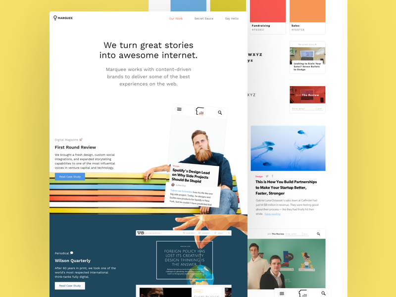 New Marquee studio site by Luke Dupont on Dribbble