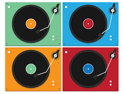 Let the music play blue colorful iphone mint music mustard player record red turntable vinyl wallpaper