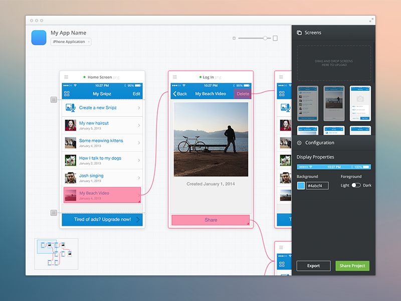 iOS Prototype Builder - Mac App by Arron Hunt on Dribbble