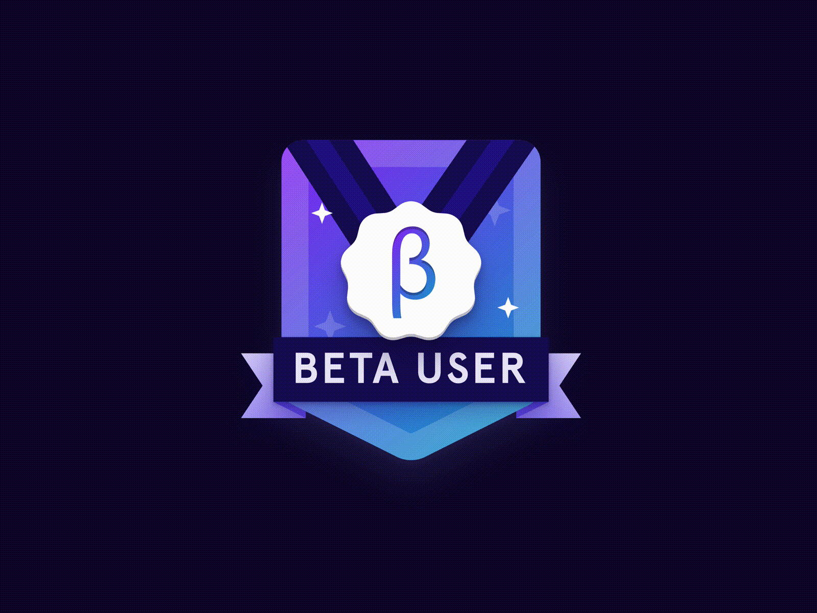 Beta user badge animated animatedgif award badge beta gamification holographic