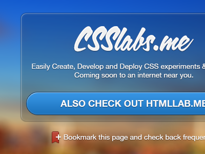 CSSlabs.me Rebrand blue blur bookmark bubble cityskape code css css3 labs