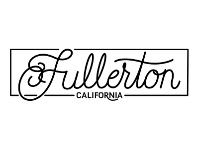 Love where you live california fullerton handwriting lettering lines live