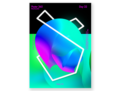 Poster Challenge - 32 day challenge color colorfull gradient pop poster