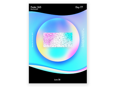 Day 77 challenge color colorfull gradient pop poster