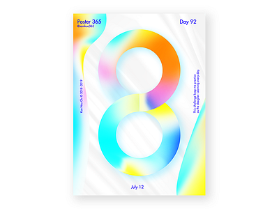 Day 92 - never end challenge color colorfull gradient pop poster