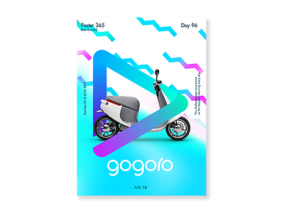 Day 96 - gogoro color colorfull gogoro gradient pop poster