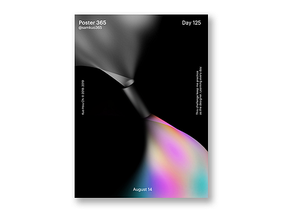 Day 125 - B&W to RGB colorfull gradient graphic poster