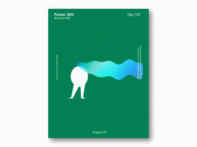 Day 131 - Keep face the challenge design everyday gradient graphic illustration pop poster
