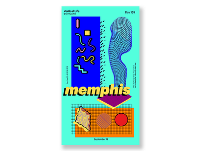 Day159 - Memphis challenge colorfull memphis vertical