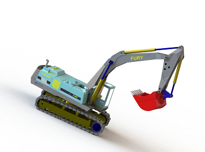 Excavator on SolidWorks 3d