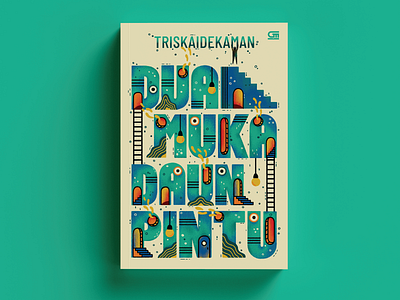 Book Cover Design: Dua Muka Daun Pintu branding design graphic design illustration typography ui
