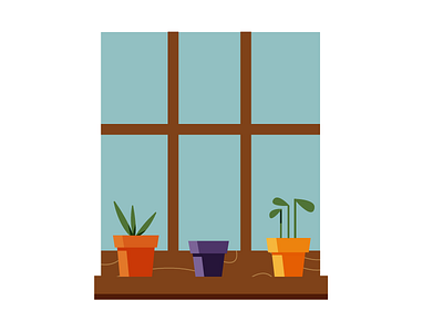 A little glimpse into my home home illustration plants window