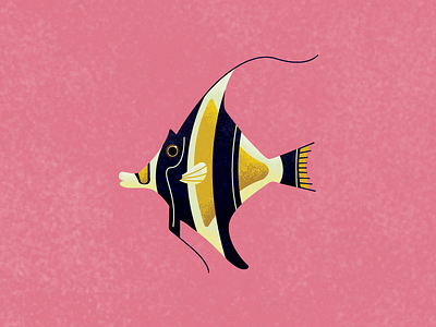 Moorish Idol fish illustration