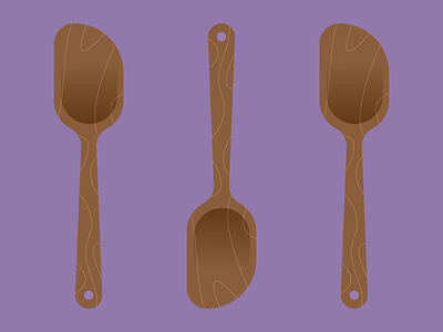 Wooden Spatulas illustration spatula utensil wooden