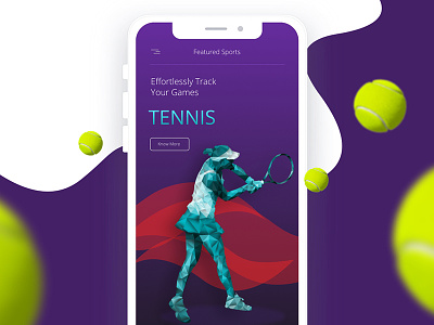 Your Sports - Tennis app design freebies iphone mobile prototype sports tennis typography ui