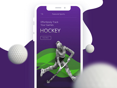 Sports App - Hockey 2d app branding concept design ios sketch typography ui ux vector