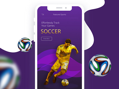 Your Sports - Soccer app design free grid layout marketing mockup shoes soccer ui ux