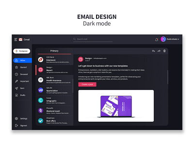 Email design dark mode dark theme dark ui email design email template graphic design