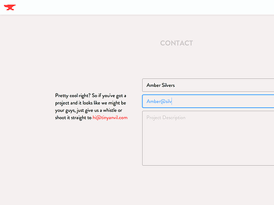 Tiny Anvil – contact form anvil contact custom flat form portfolio soft tiny ui ux