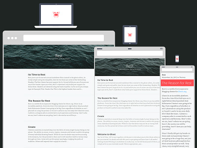 “Rest” — Awesome, mobile-centric, blogging theme for Ghost.