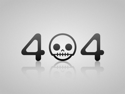 404 404 error geomicons page not found gotham round skull