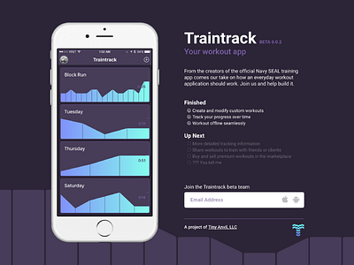 Traintrack Beta android app fitness hybrid ios