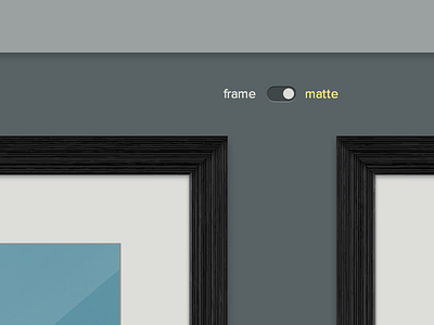 frame or matte? design redesign retina switch toggle web