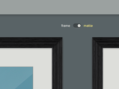 frame or matte?