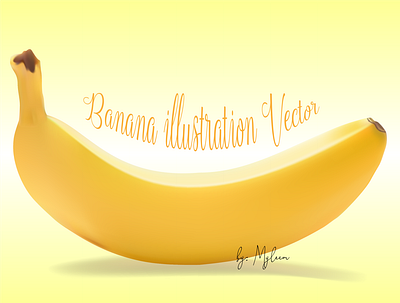 realistic banana in illustrator graphic design illustration illustrator